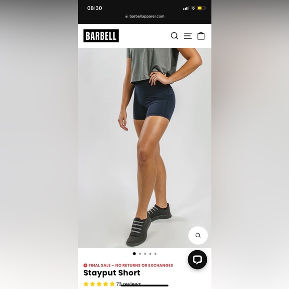 Barbell stay put shorts Size M Cadet (navy blue) - Picture 1 of 4